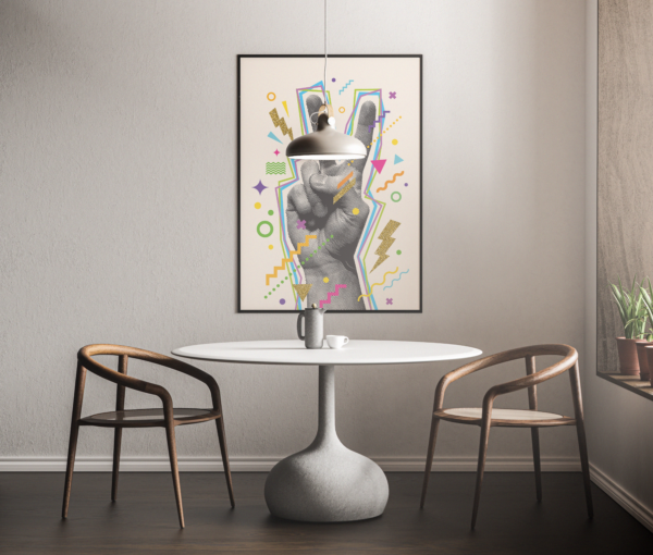 Tableau d’Art Fingers Up – Attitude et Style