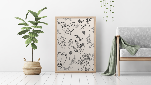 Tableau d’Art Jolie Femme – Portrait Chic et Raffiné – Image 3