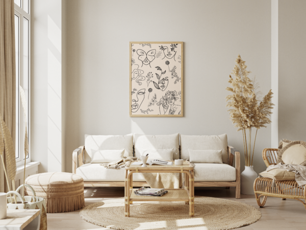 Tableau d’Art Jolie Femme – Portrait Chic et Raffiné – Image 2
