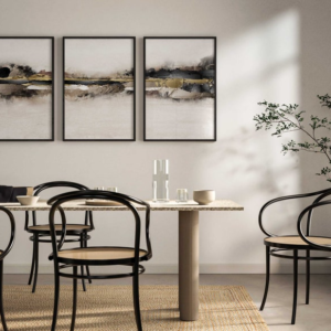 3 Tableaux d’Art Texturé Abstrait – Décoration Murale Moderne Neutre