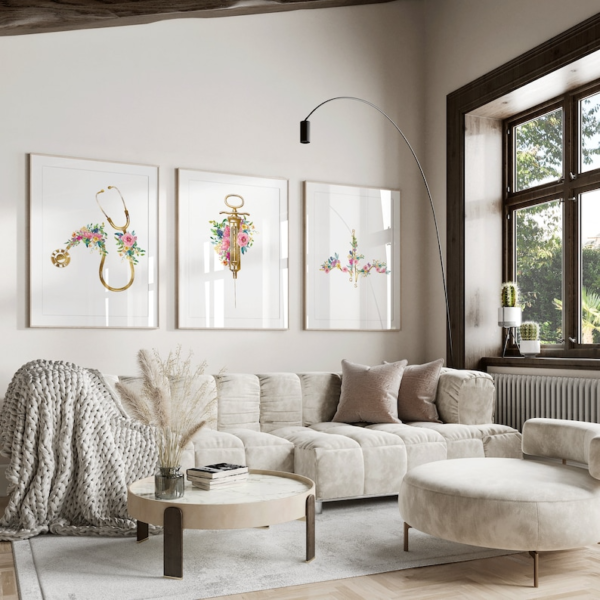3 Tableaux d'Art d'Infirmière – Image 2