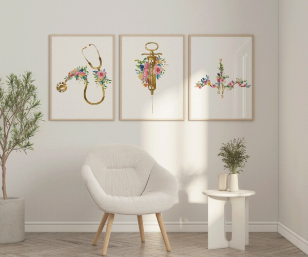 3 Tableaux d'Art d'Infirmière