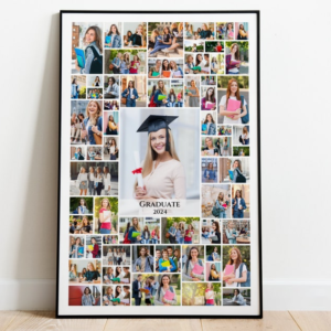 Tableau Personnalisé – Collage des Photos de Graduation