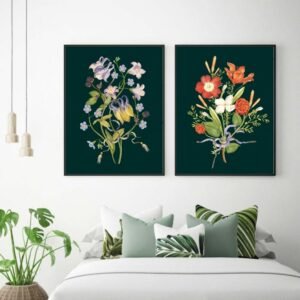 2 Tableaux d’Art – Motifs Floraux Contemporains