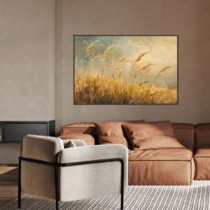 Golden wildgrass Field