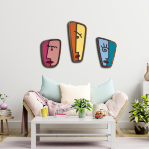 3 Masques de Picasso Colorés