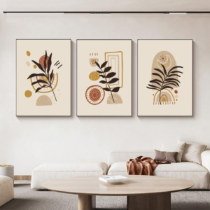 3 Tableaux d’art boho – Plantes vertes