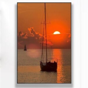 Tableau d'Art d'un Coucher de Soleil