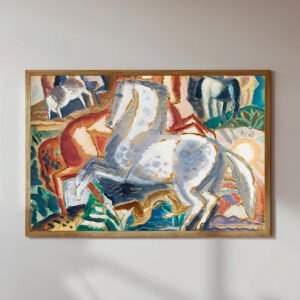 Tableau d'art des chevaux