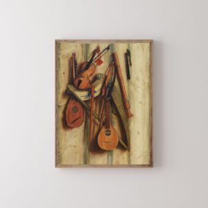 Tableau Artistique – Instruments de Musique en Harmonie Bohème 
