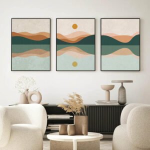 3 Tableaux d’Art Boho d'un Vue Naturale