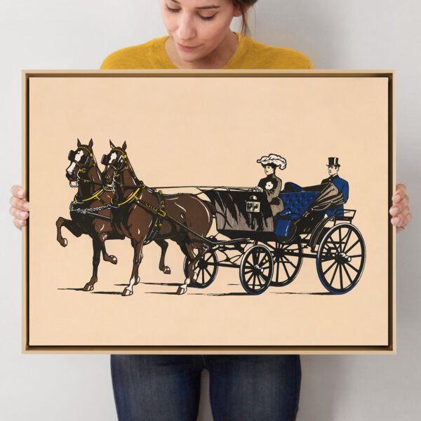 Tableau artistique du chariot vintage – Image 3