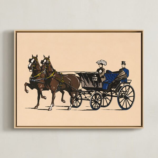 Tableau artistique du chariot vintage