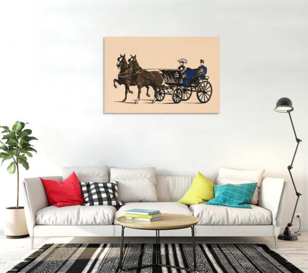 Tableau artistique du chariot vintage – Image 2