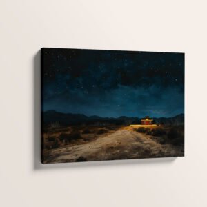Tableau Artistique d'une Scène de Nuit