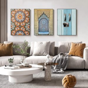 3 Tableaux d’Artisanat Marocaine
