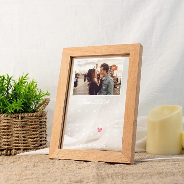 Plaque Personnalisée pour Couples avec Cadre – Souvenir d’Amour – Image 2