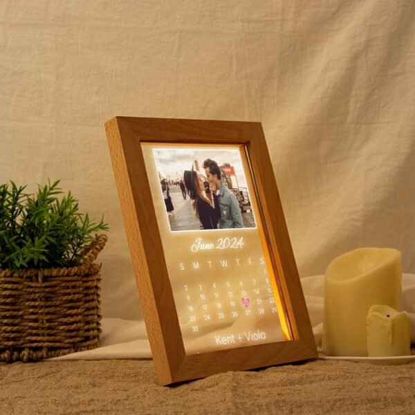 Plaque Personnalisée pour Couples avec Cadre – Souvenir d’Amour – Image 3