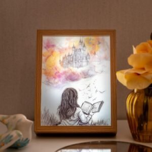 Tableau d'art personnalisé avec cadre lumineux