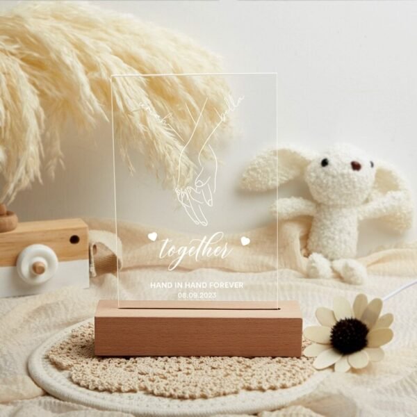 Cadeau Romantique en Plexiglass – "Together" ou Message Personnalisé – Image 2