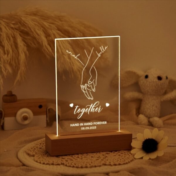 Cadeau Romantique en Plexiglass – "Together" ou Message Personnalisé – Image 3