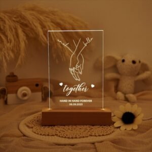 Cadeau Romantique en Plexiglass – "Together" ou Message Personnalisé
