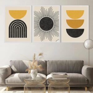 3 Tableaux D'OTURRI Milieu du siècle géométrique