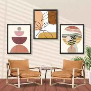 3 Tableaux d'art botanique minimaliste