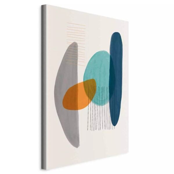 Tableau Couleurs abstraites - composition de formes cylindriques colorées – Image 4