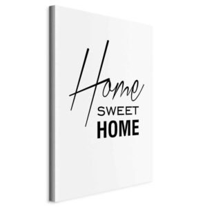 Tableau Noir et blanc  Home Sweet Home vertical