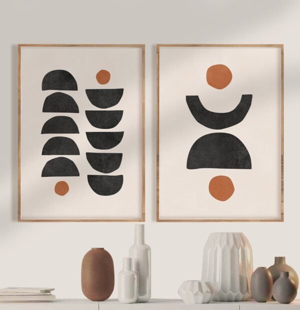 2 Tableaux Texturés en Relief – Style Épuré et Chic – Image 2