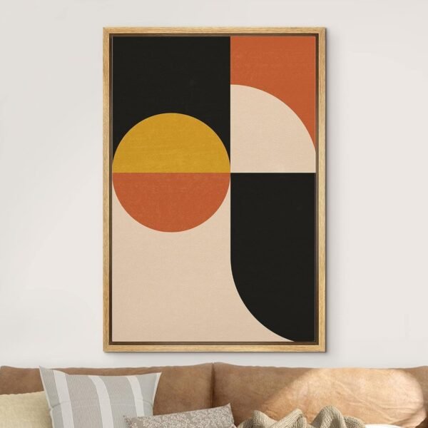 Tableau abstrait en demi-teintes