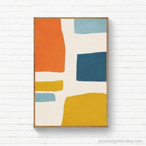 3 Tableaux abstraits en harmonie terreuse – Image 7