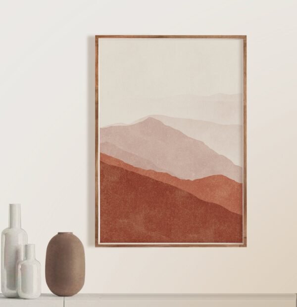 2 Tableaux de Style Japandi – Texture Subtile sur Toile Claire – Image 3