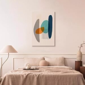 Tableau Couleurs abstraites - composition de formes cylindriques colorées