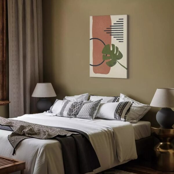 Tableau Feuille de Monstera - une plante et des formes géométriques – Image 2