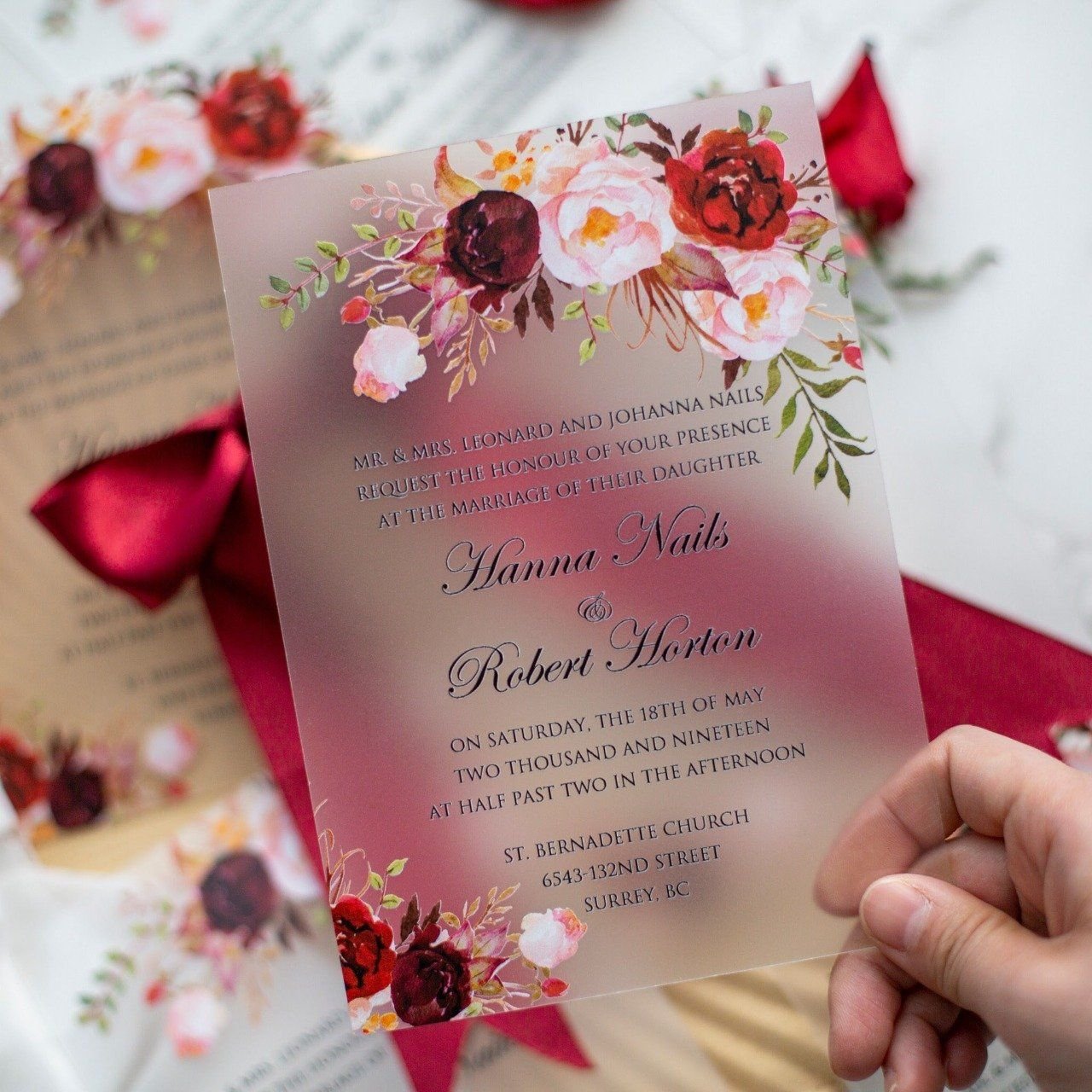 15 x Invitations de Mariage Personnalisées – Image 2